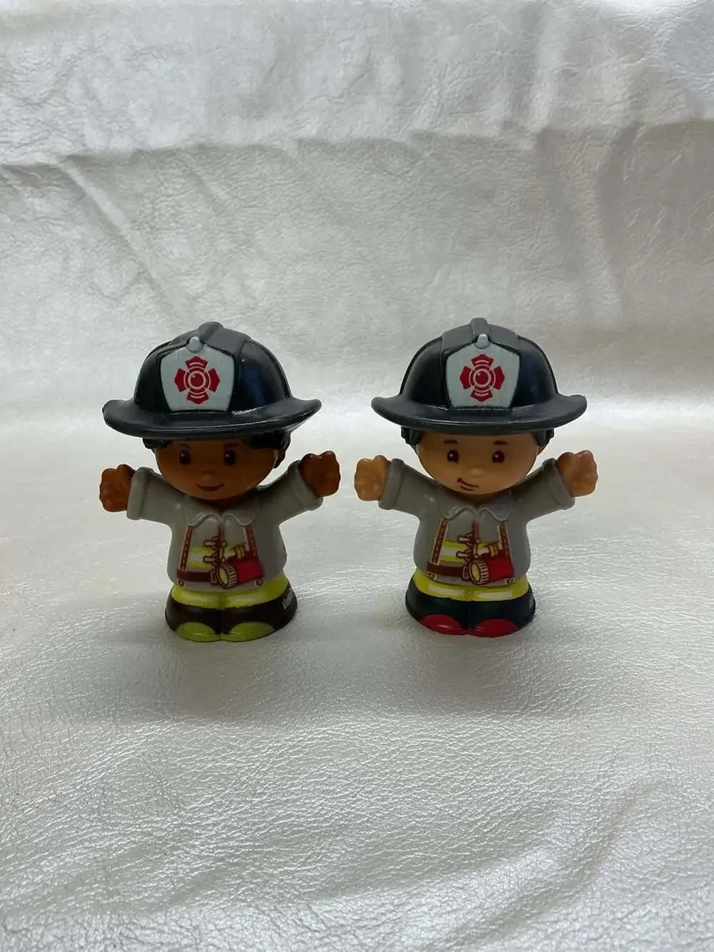 Set of 2 Fisher-Price Little People Firefighter Figures (Male and Female)